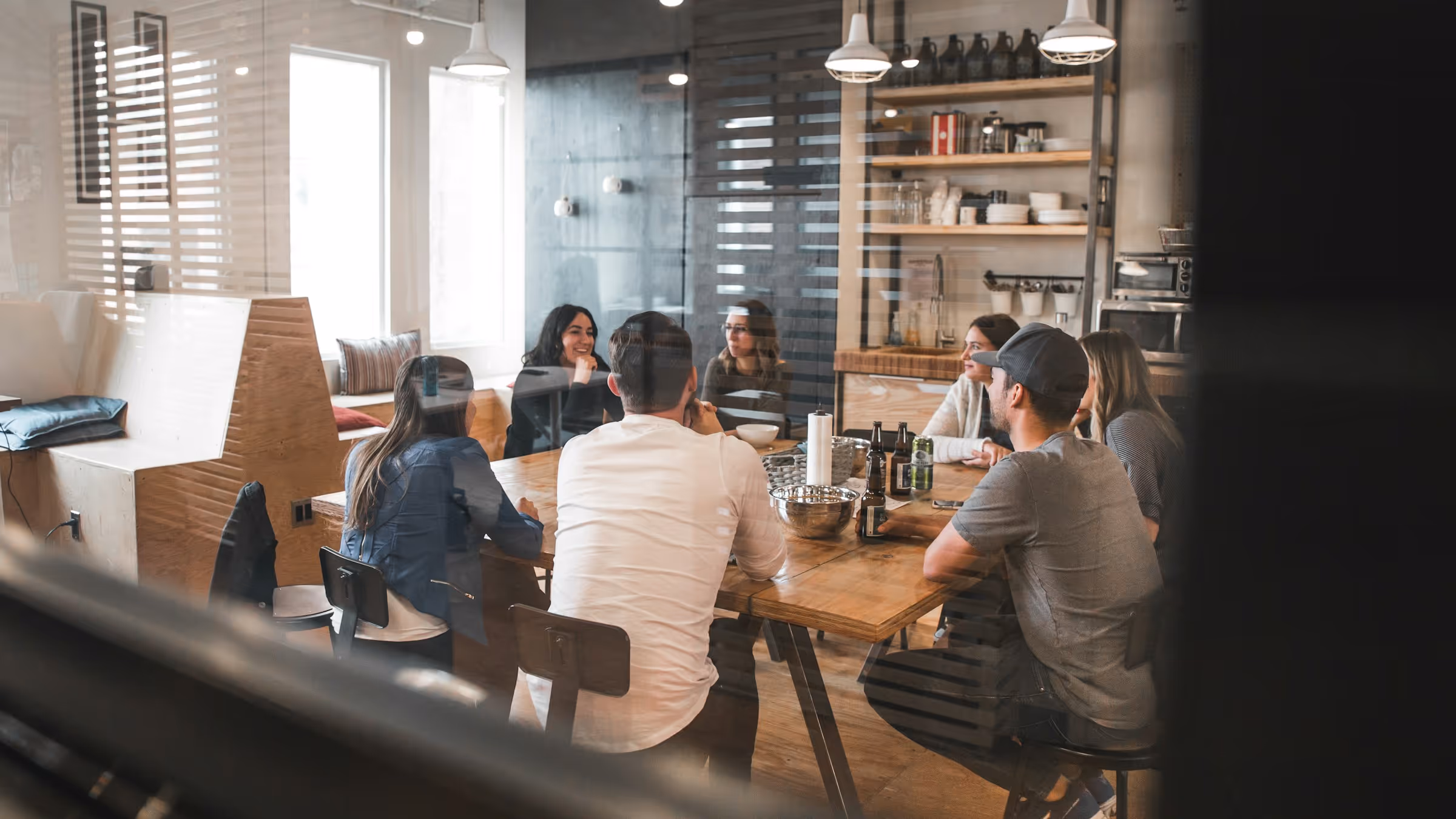 Team collaborating in a professional office setting